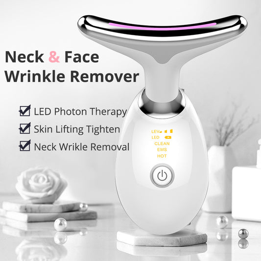 LED EMS Wrinkle Removing Thermal Neck Lifting And Tightening Facial Massager